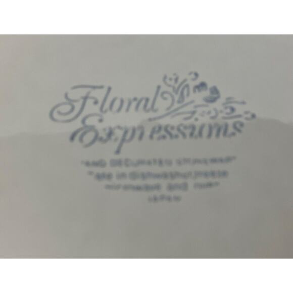 Floral Expressions 10.75" Dinner Plate Hand Decorated Stoneware Japan Vintage - Picture 4 of 6